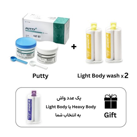 پکیج ویژه مواد قالبگیری PEAKOSIL-PUTTY+LightBody Wash