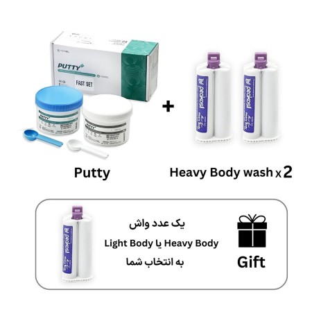 پکیج ویژه مواد قالبگیری PEAKOSIL-PUTTY+HeavyBody Wash